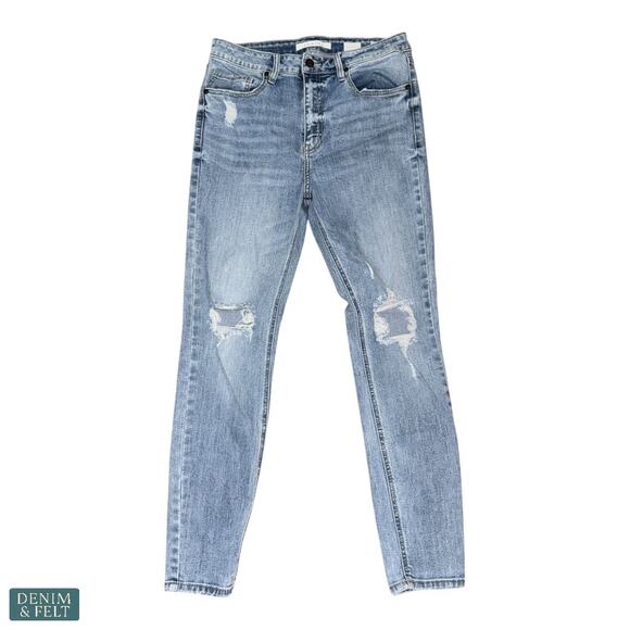 Eunina Bella Super High Rise Distressed Skinny Ankle Jeans Women’s Size 11 - Picture 1 of 8